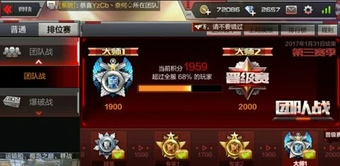 cf手游排位强度排行榜-排位赛规则与技巧解析